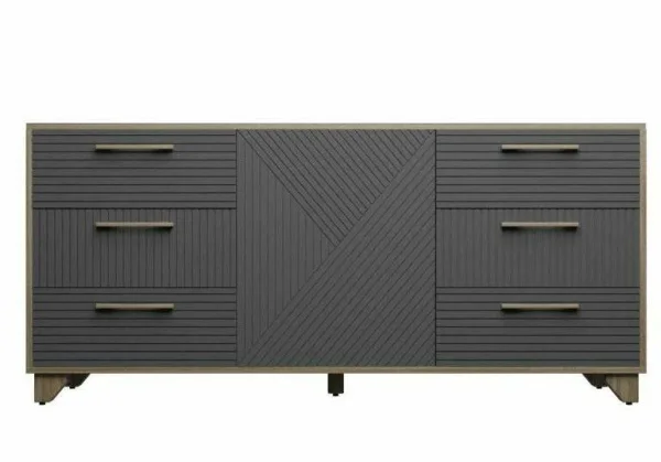 Комод Копенгаген дуб самдал/серый графит Комод Копенгаген дуб самдал/серый графит