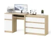 Комплект стол компьютерный МС-1 левый + Комод 800.1 дуб сонома/белый
