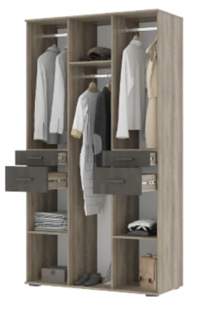 Шкаф Соло-2 (Нельсон ШК-02) дуб крафт белый