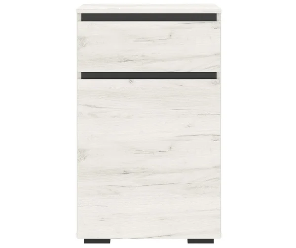 Тумба Гретта 1С1Я дуб крафт белый/антрацит Тумба Гретта 1С1Я дуб крафт белый/антрацит