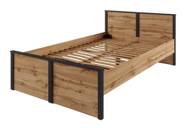 Кровать Лофт LOZ120 дуб вотан/черный Кровать Лофт LOZ120 дуб вотан/черный