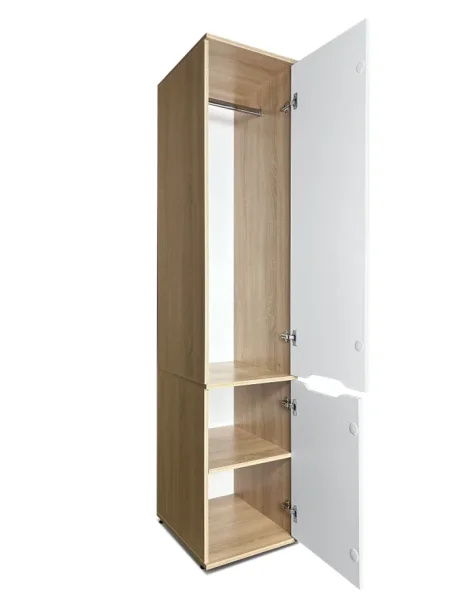 Шкаф пенал со штангой №30 дуб сонома/белый