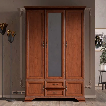 Шкаф платяной трехдверный Кентаки SZF5D2S каштан