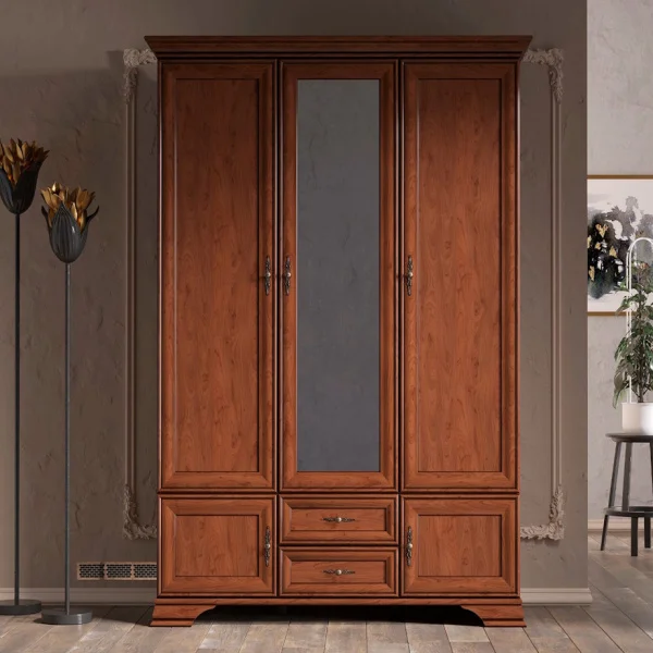 Шкаф платяной трехдверный Кентаки SZF5D2S каштан