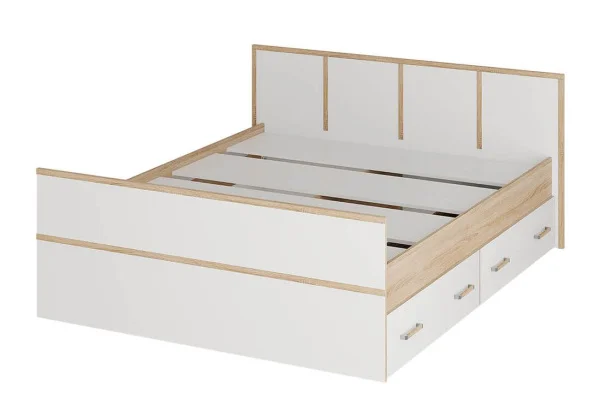 Кровать Сакура 1,6 дуб сонома/белый Кровать Сакура 1,6 дуб сонома/белый