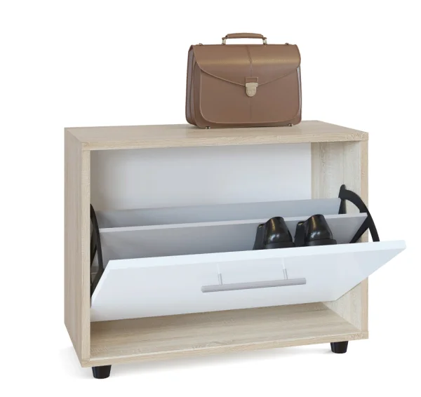 Тумба для обуви ТП-1 дуб сонома/белый Тумба для обуви ТП-1 дуб сонома/белый