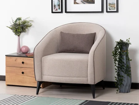 Кресло Бернис ТК 449 Сага латте (молочный кофейный) рогожка