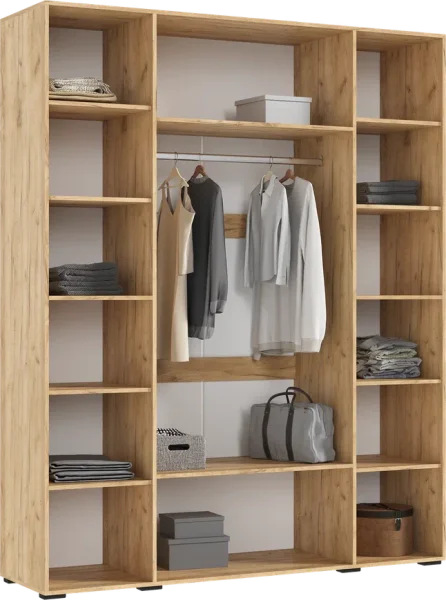 Шкаф 4-х створчатый Флэш 1800 браш вайт/дуб крафт