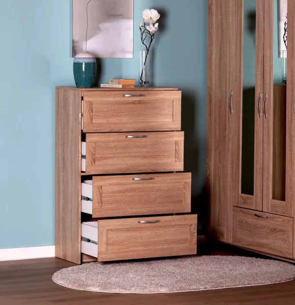 Комод Сириус 4 ящика дуб сонома Комод Сириус 4 ящика дуб сонома