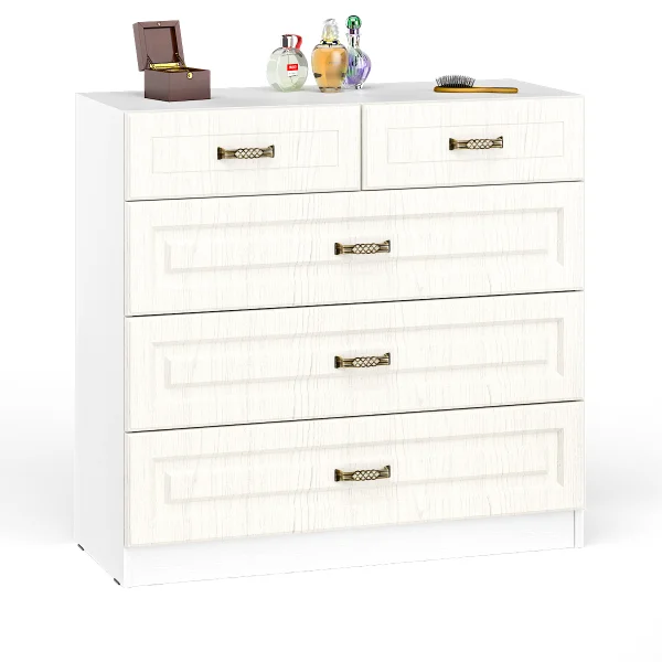 Комод Ливерпуль 10.103 ясень ваниль/белый Комод Ливерпуль 10.103 ясень ваниль/белый