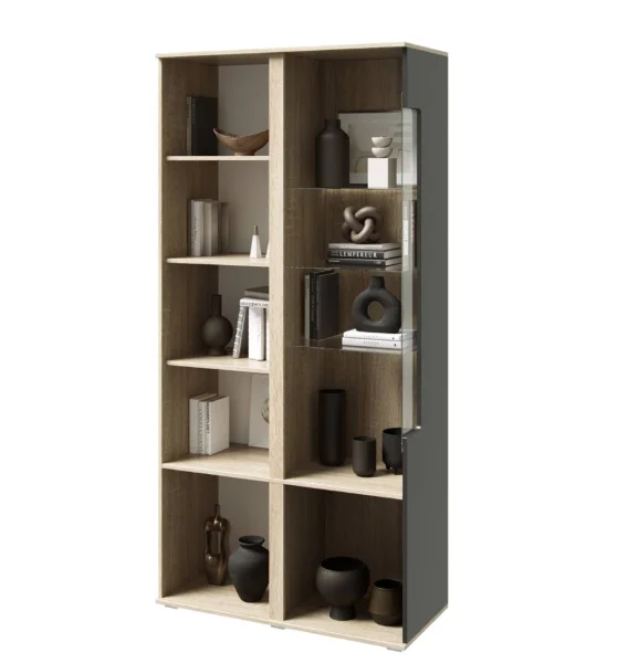 Шкаф с подсветкой Ким дуб сонома/графит