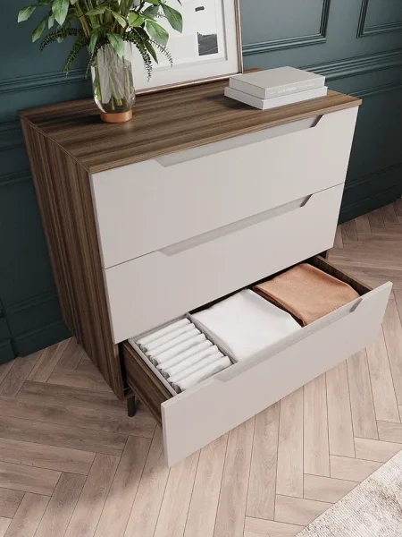 Комод Роза 900 орех франклин/бежевый скин тренто Комод Роза 900 орех франклин/бежевый скин тренто