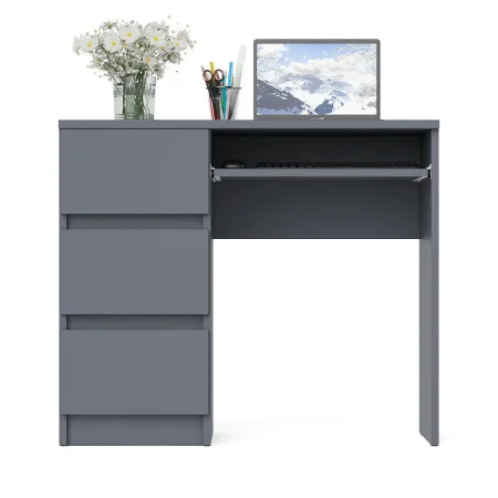 Стол компьютерный три ящика МС-6 графит (левый)