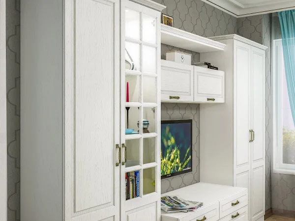 Шкаф-витрина Ливерпуль ясень ваниль/белый Шкаф-витрина Ливерпуль ясень ваниль/белый