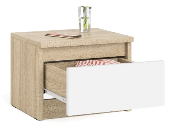 Тумба прикроватная с ящиком ТПМ 400.1 дуб сонома/белый Тумба прикроватная с ящиком ТПМ 400.1 дуб сонома/белый