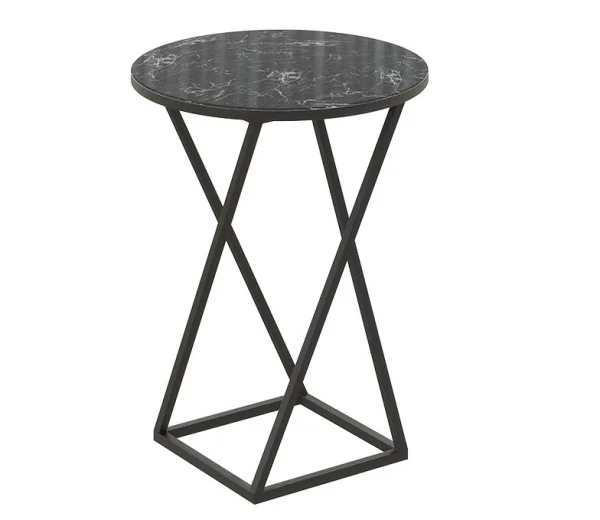 Стол журнальный ДП 1-03-05 исп.2 черный, стекло мрамор черный Стол журнальный ДП 1-03-05 исп.2 черный, стекло мрамор черный