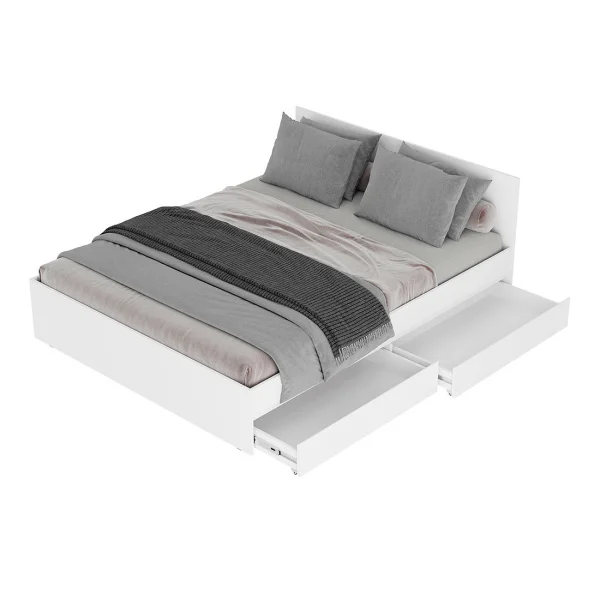 Кровать с ящиками Симпл КР-12 1,4 м белый Кровать с ящиками Симпл КР-12 1,4 м белый
