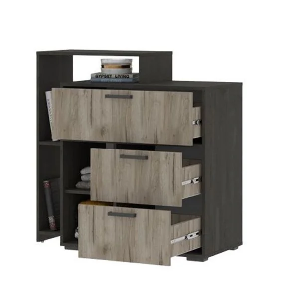 Комод Эдинбург КМ-01 железный камень/дуб крафт серый Комод Эдинбург КМ-01 железный камень/дуб крафт серый