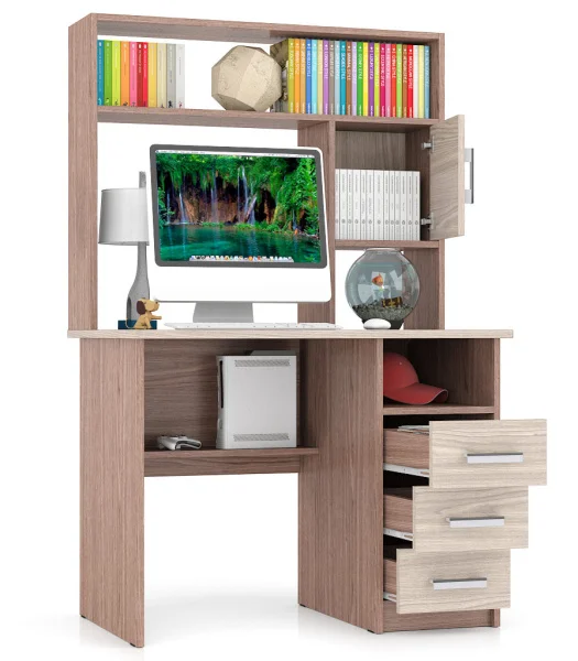 Компьютерный стол СК-9 ясень шимо темный/ясень шимо светлый