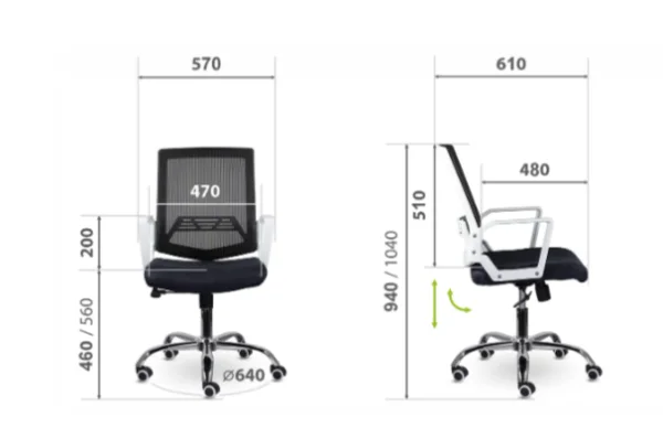 Кресло Квадро М-807 White серый