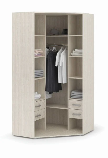 Шкаф угловой 2-х дверный Симба дуб белфорт/белый глянец Шкаф угловой 2-х дверный Симба дуб белфорт/белый глянец