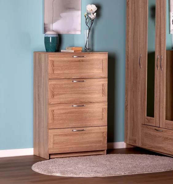 Комод Сириус 4 ящика дуб сонома Комод Сириус 4 ящика дуб сонома