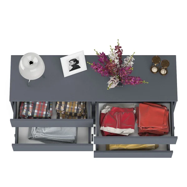 Комод на шесть ящиков МК 1380.6 графит Комод на шесть ящиков МК 1380.6 графит