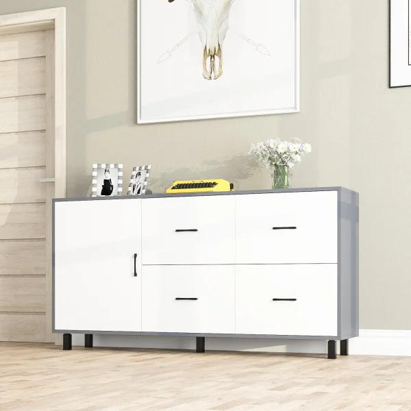 Комод 125-1704 графит/белый Комод 125-1704 графит/белый