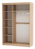 Шкаф-купе 3-х створчатый Сакура дуб сонома/белый глянец