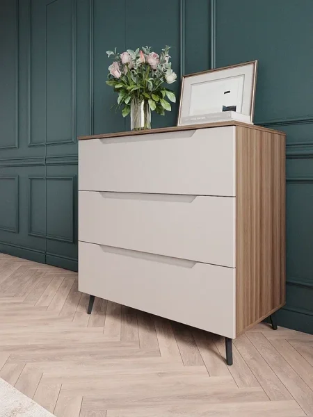 Комод Роза 900 орех франклин/бежевый скин тренто Комод Роза 900 орех франклин/бежевый скин тренто