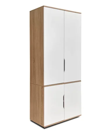Шкаф для одежды ШК-19 дуб сонома/белый