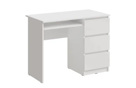 Стол письменный Челси белый/белый глянец
