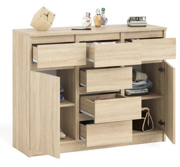 Комод с ящиками и дверками МК 1200.4 дуб сонома Комод с ящиками и дверками МК 1200.4 дуб сонома