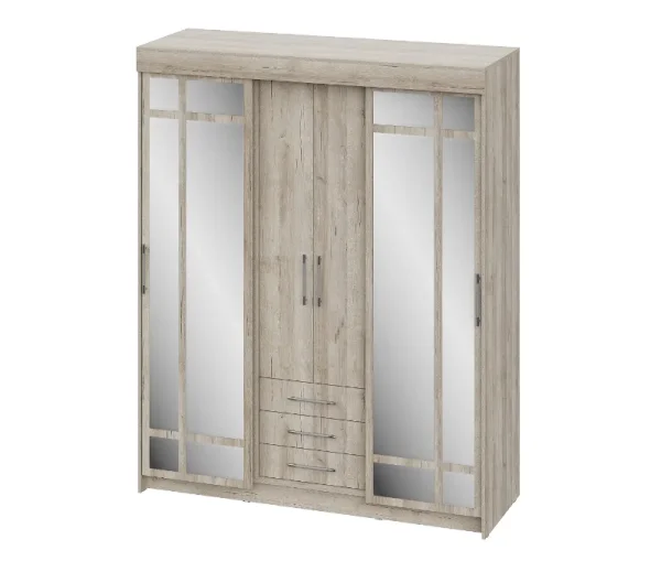 Шкаф-купе Фортуна дуб крафт серый