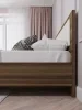 Кровать Роза 140 орех франклин/белый софт тренто