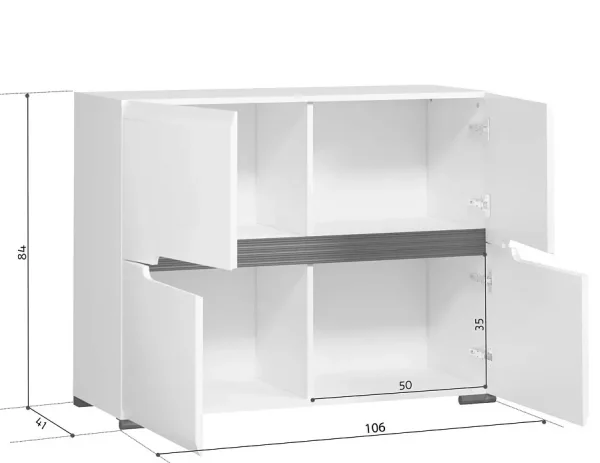 Тумба Ацтека REG4D/8/11 белый глянец Тумба Ацтека REG4D/8/11 белый глянец