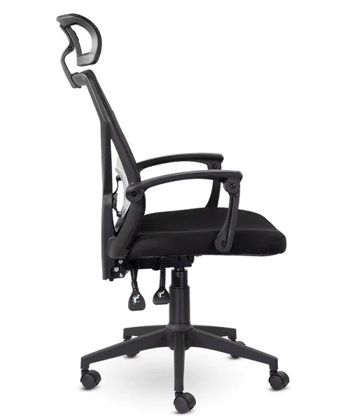 Кресло Астон М-711 Black с подголовником черный