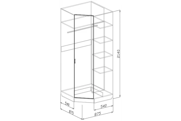Шкаф угловой Токио венге/бодега