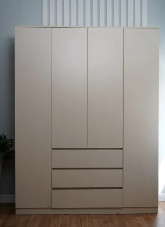 Шкаф для одежды с ящиками Мори МШ 1600 сатин