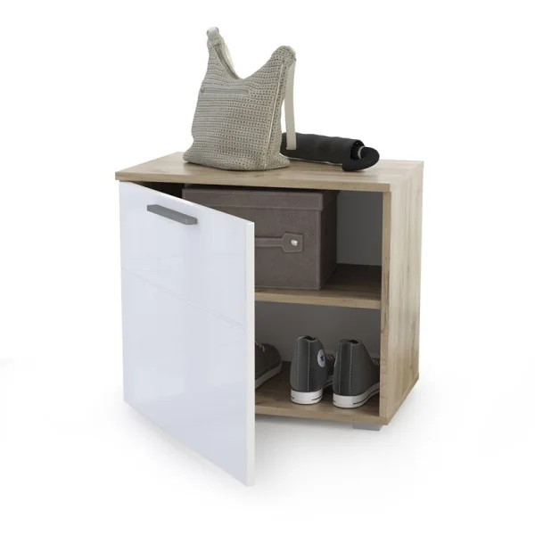 Тумба Лайн 13.234 дуб крафт серый/белый глянец Тумба Лайн 13.234 дуб крафт серый/белый глянец