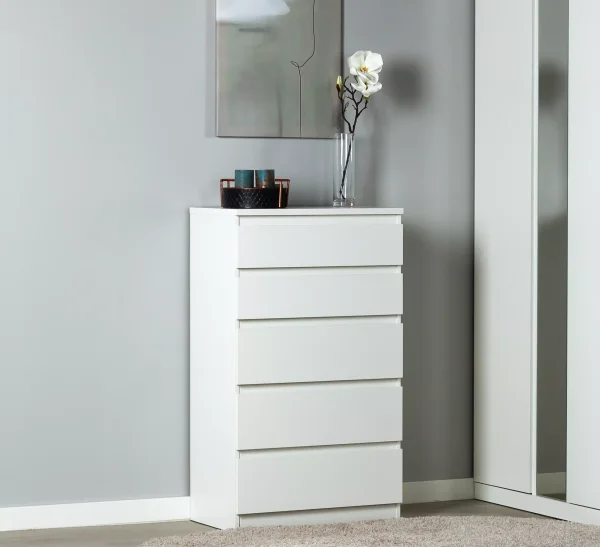 Комод Кастор 5 ящиков белый Комод Кастор 5 ящиков белый