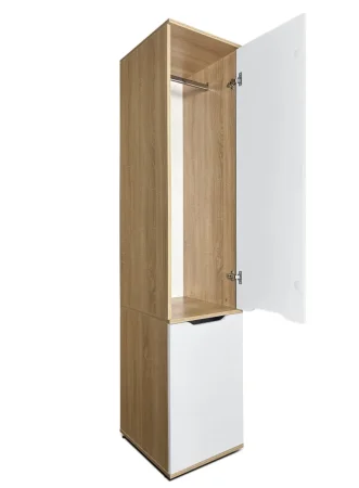 Шкаф пенал со штангой №30 дуб сонома/белый