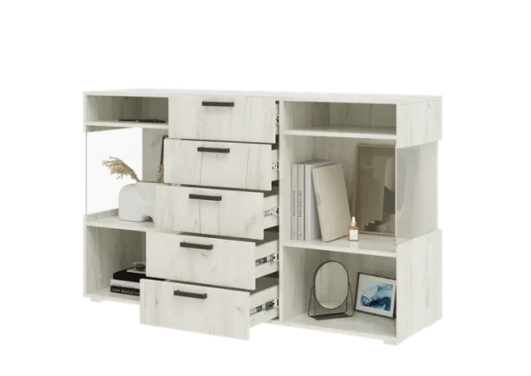 Комод Алтея дуб крафт белый Комод Алтея дуб крафт белый