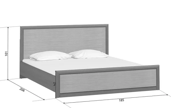 Кровать Коен LOZ 180x200 венге/штрокс Кровать Коен LOZ 180x200 венге/штрокс