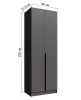Шкаф Мадрид 0,8 графит серый