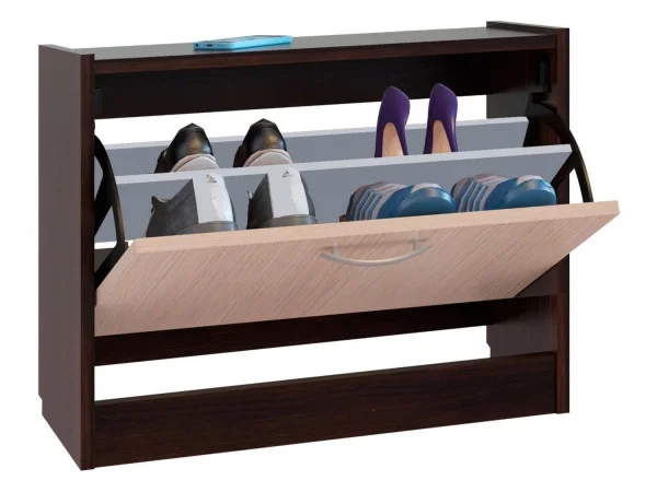 Обувница ТО-21 венге/дуб беленый Обувница ТО-21 венге/дуб беленый