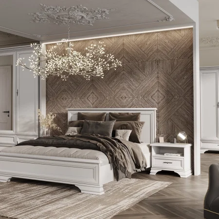 Тумба прикроватная Кентаки KOM1S белый