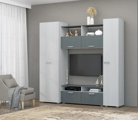 Гостиная Эмми анкор светлый/графит