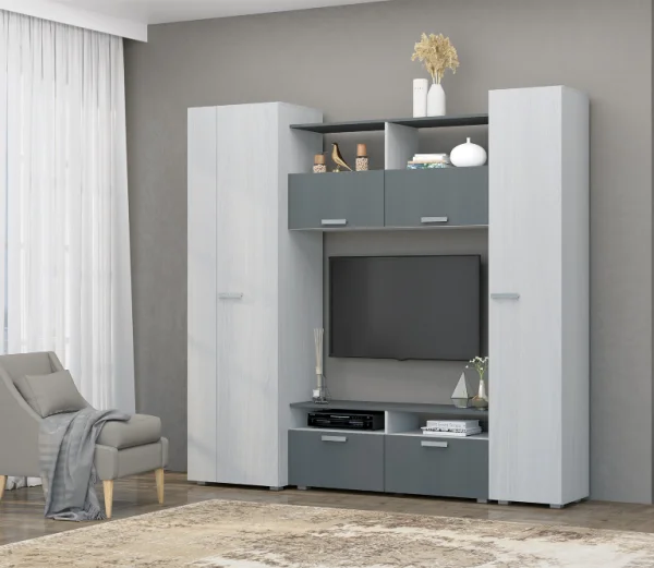 Гостиная Эмми анкор светлый/графит