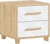Тумба прикроватная Ирис браш вайт/дуб крафт (2 шт)